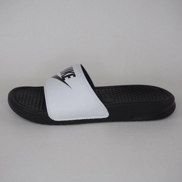 Nike Benassi JDI Men's Sandals Slippers Slides Flip Flops White - Picture 2 of 11